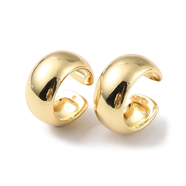 

PandaHall Brass Ear Cuff Findings with Hole, for Non-piercing Earring Making, Cadmium Free & Lead Free, Real 18K Gold Plated, 19x17x9mm..., Clear