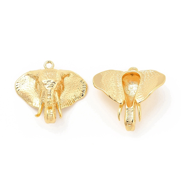 

PandaHall Brass Pendants, Elephant Charm, Real 18K Gold Plated, 20x20.5x10mm, Hole: 1.5mm Brass Elephant