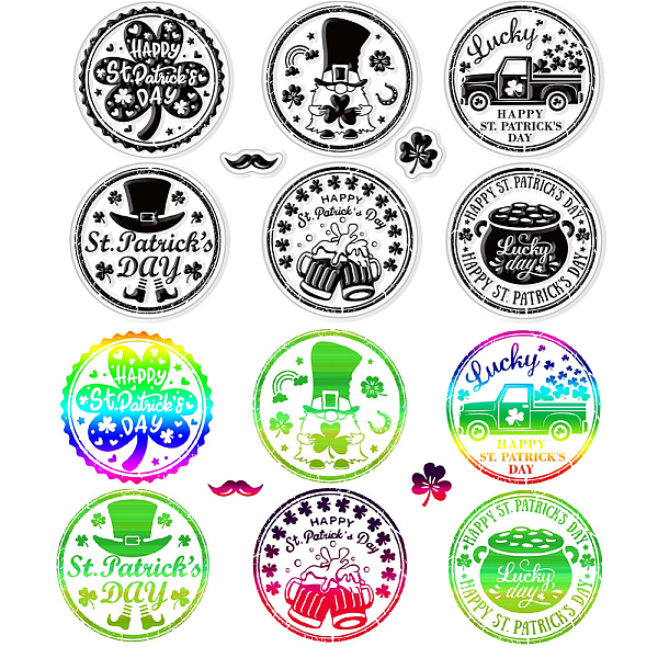 

PandaHall PVC Plastic Stamps, for DIY Scrapbooking, Photo Album Decorative, Cards Making, Stamp Sheets, Film Frame, Saint Patrick's Day...