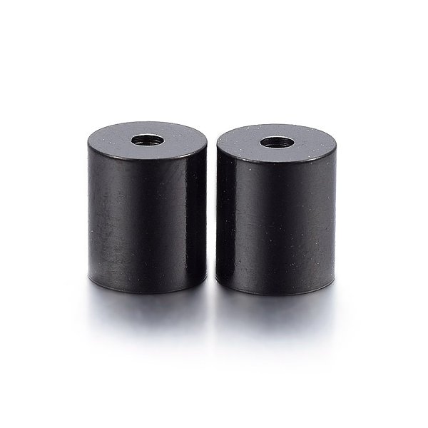 

PandaHall 304 Stainless Steel Cord Ends, End Caps, Column, Electrophoresis Black, 7x6mm, Hole: 1.5mm, Inner Diameter: 5mm 304 Stainless...