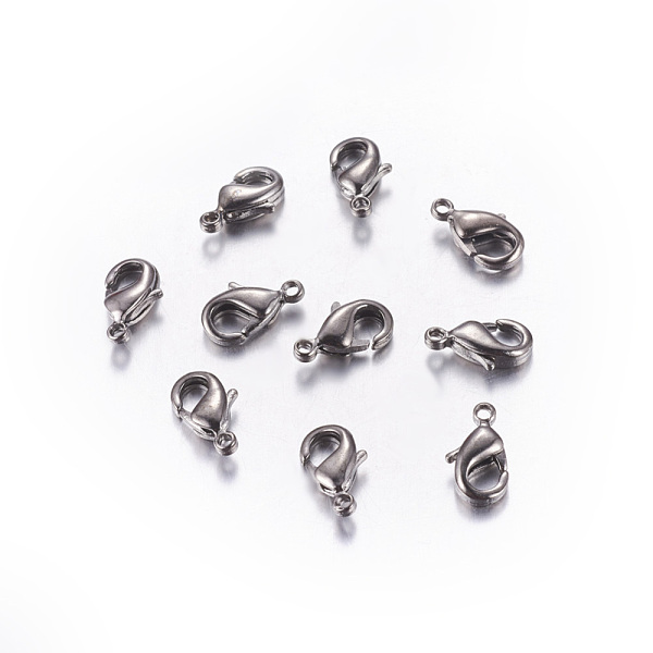 

PandaHall Brass Lobster Claw Clasps, Parrot Trigger Clasps, Cadmium Free & Nickel Free & Lead Free, Gunmetal, 12x7x3mm, Hole: 1mm Brass...