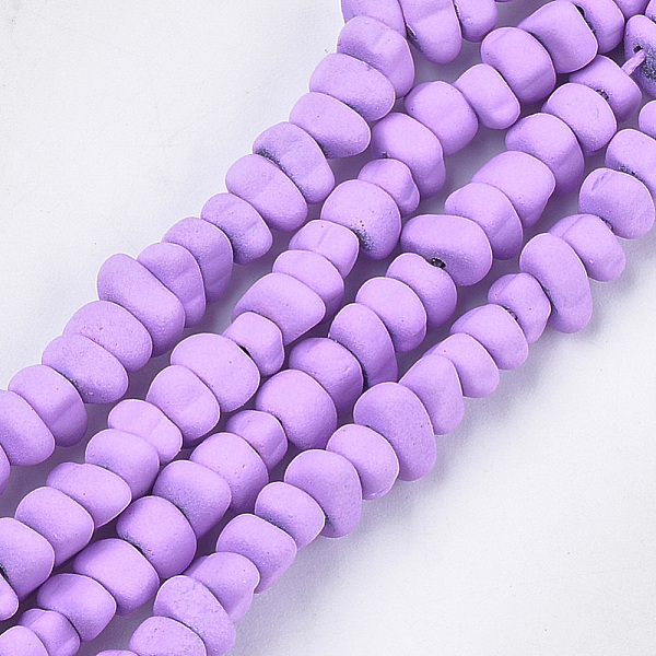 

PandaHall Spray Painted Non-magnetic Synthetic Hematite Beads Strands, Chips, Lilac, 5~9x5~6x3~4mm, Hole: 0.8mm, about 106~112pcs/strand..., Purple