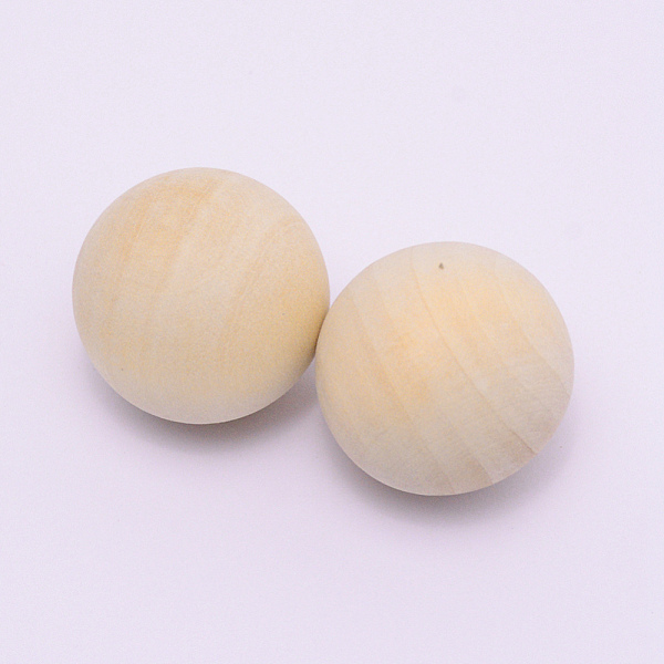 

PandaHall Natural Wooden Round Ball, DIY Decorative Wood Crafting Balls, Unfinished Wood Sphere, No Hole/Undrilled, Undyed, Antique White...