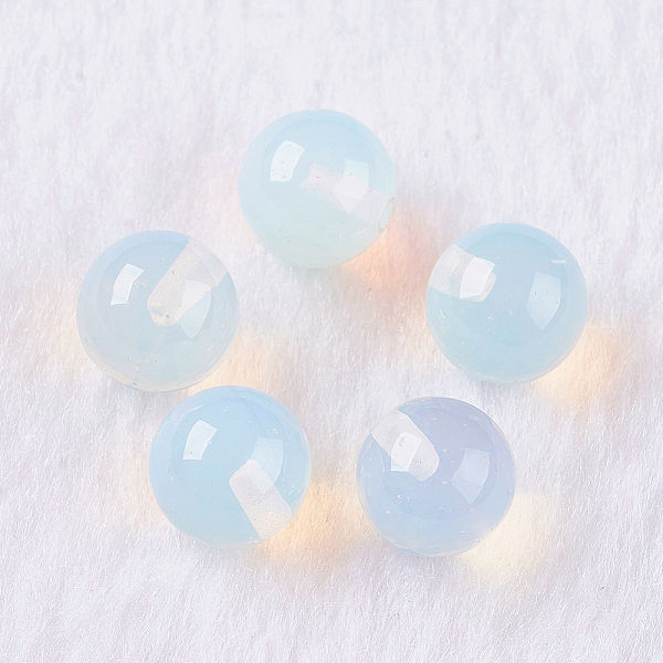 

PandaHall Opalite Beads, Half Drilled, Round, 8mm, Hole: 1mm Opalite Round