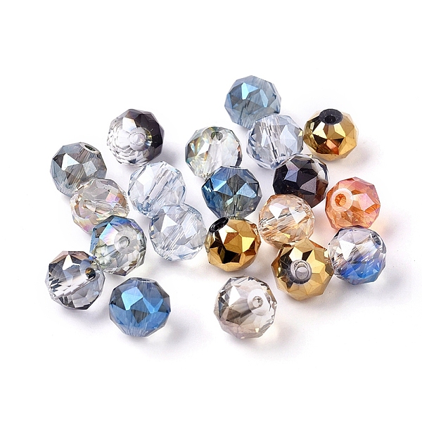 

PandaHall Electroplate Glass Beads Strands, Faceted, Round, Mixed Color, 8mm, Hole: 1mm Glass Round Multicolor