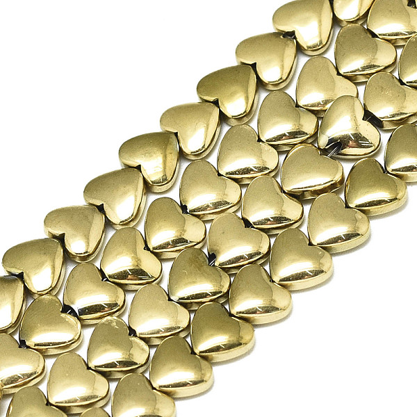 

PandaHall Electroplate Non-magnetic Synthetic Hematite Beads Strands, Heart, Real 18K Gold Plated, 5x6x2.5mm, Hole: 0.5mm, about...