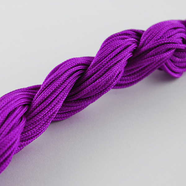 

PandaHall Nylon Thread, Nylon Jewelry Cord for Custom Woven Bracelets Making, Dark Violet, 1mm, about 26m/bundle, 10bundles/bag, about...
