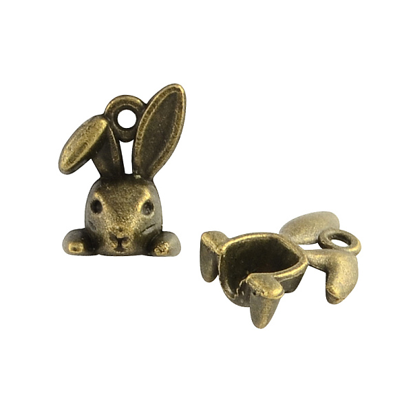 

PandaHall Tibetan Style Alloy Rabbit Charms, Bunny Pendants, Cadmium Free & Nickel Free & Lead Free, Antique Bronze, 14x10x4.5mm, Hole: 2mm...