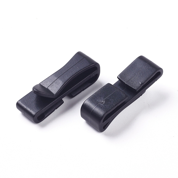 

PandaHall Plastic Webbing Ending Clips, Quick Slip Keeper Connect Buckles, for Backpack Adjusting Strap, Black, 37x10.7x12.2mm, Hole...