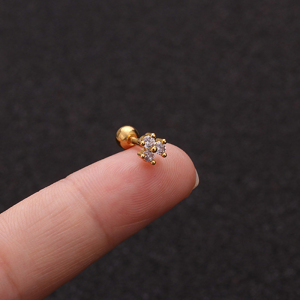 Brass Micro Pave Cl… - image