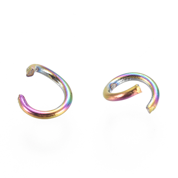 

PandaHall Ion Plating(IP) 304 Stainless Steel Open Jump Rings, Rainbow Color, 20 Gauge, 5x0.8mm, Inner Diameter: 3.4mm 304 Stainless Steel
