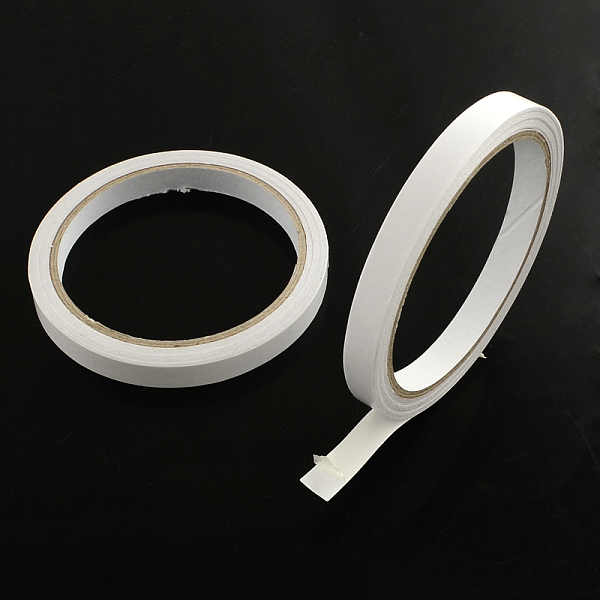 

PandaHall Office School Supplies Double Sided Adhesive Tapes, White, 5mm, about 10m/roll Paper White