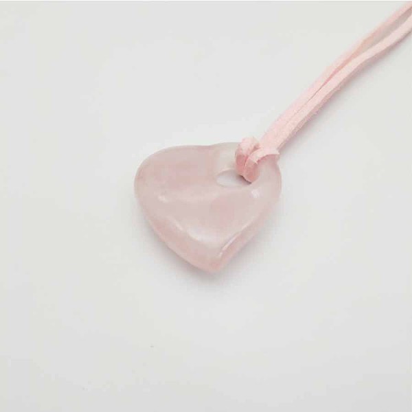 

PandaHall Heart Pendant Necklaces for Women Natural Gemstone Pink