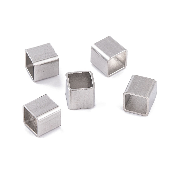 

PandaHall 304 Stainless Steel European Beads, Large Hole Beads, Cube, Stainless Steel Color, 6x6x6mm, Hole: 5x5mm 304 Stainless Steel Cube
