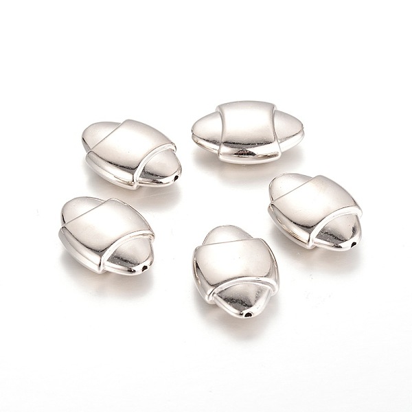 

PandaHall CCB Plastic Beads, Oval, Platinum, 32x23x10mm, Hole: 1.7mm Plastic Oval