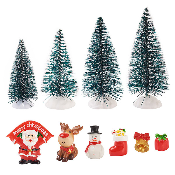

PandaHall 10Pcs 10 Style Christmas Resin Display Decorations, for Home Decorations, Mixed Shapes, Mixed Color, 11~45x13~45x11~105mm..., Multicolor