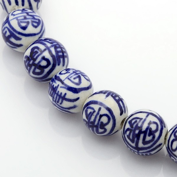 Mischarten Handgefertigt Blauen Und Weißen Porzellan Keramikperlen Stränge