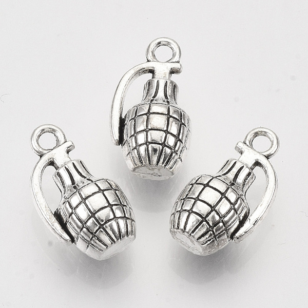 

PandaHall Tibetan Style Alloy Pendants, Cadmium Free & Lead Free, Grenade, Antique Silver, 18x10x8mm, Hole: 2mm, about 177pcs/500g Alloy...