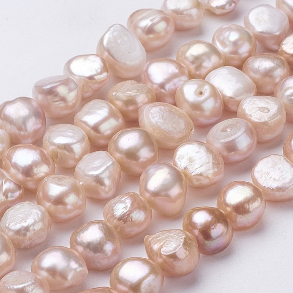 

PandaHall Natural Cultured Freshwater Pearl Beads Strands, Nuggets, Saddle Brown, 12~13x10~11x6~9mm, Hole: 0.5mm, about 34pcs/strand, 14...