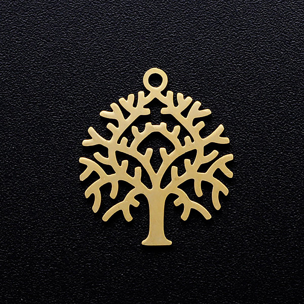 

PandaHall 201 Stainless Steel Filigree Pendants, Tree of Life, Golden, 20x17x1mm, Hole: 1.5mm 201 Stainless Steel Tree