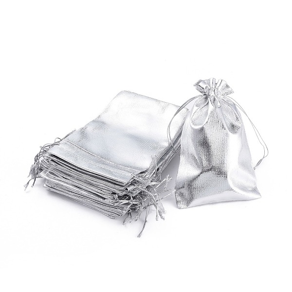 

PandaHall Organza Bags, Rectangle, Silver, 16x11cm Organza Rectangle Silver