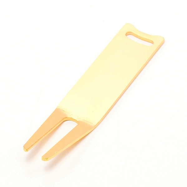 

PandaHall Iron Golf Divot Tool, Golden, 75.5x17x1.5~2.5mm, Hole: 11.5x3mm Iron Others