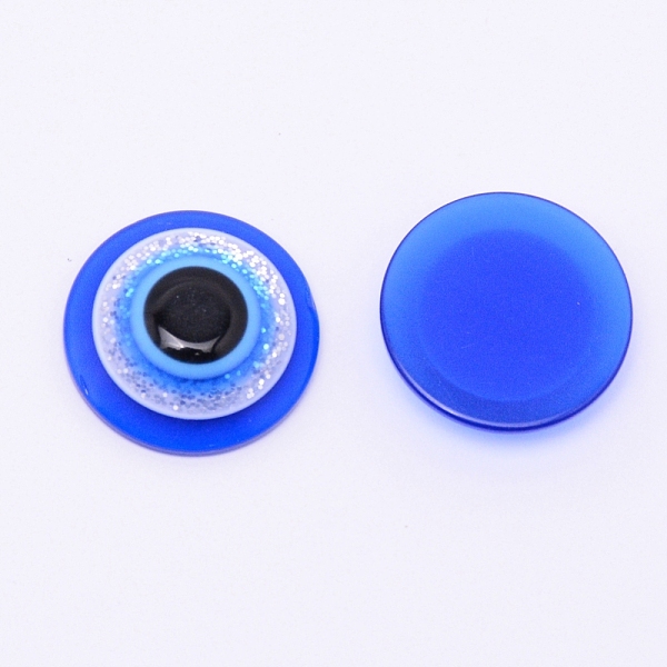 

PandaHall Transparent Flatback Resin Cabochons, Flat Round, Royal Blue, 19.5x5mm Resin Flat Round