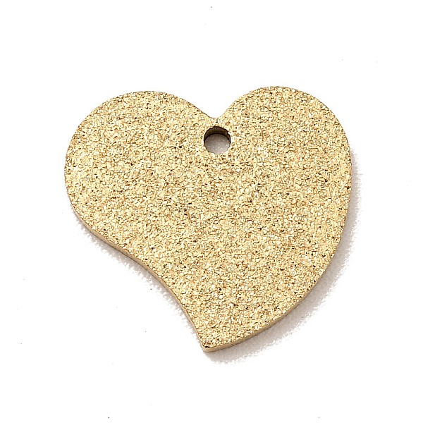 

PandaHall 304 Stainless Steel Pendants, Textured, Heart, Golden, 11x12x1mm, Hole: 1mm 304 Stainless Steel Heart