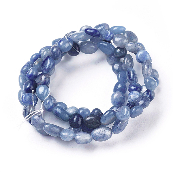 

PandaHall Natural Blue Aventurine Bead Stretch Bracelets, Tumbled Stone, Nuggets, Inner Diameter: 2~2-1/4 inch(5.2~5.6cm) Blue Aventurine