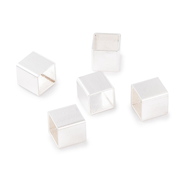 

PandaHall 304 Stainless Steel European Beads, Large Hole Beads, Cube, Silver, 8x8x8mm, Hole: 6x6mm 304 Stainless Steel Cube