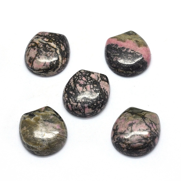 

PandaHall Natural Rhodonite Cabochons, Oval, 22x20.5x6~7mm Rhodonite Oval