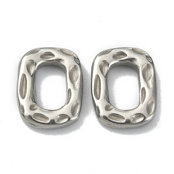 

PandaHall 304 Stainless Steel Linking Rings, Hammered, Oval, Stainless Steel Color, 13.7x10.7x2.9mm, Inner Diameter: 8x5mm 304 Stainless...