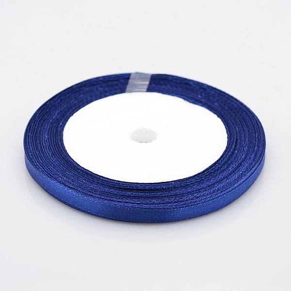 Ruban De Satin Bleu Foncé De 1/4 Pouce (6 Mm)