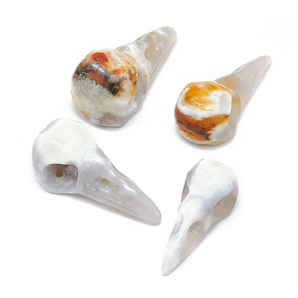 

PandaHall Natural Agate Sculpture Display Decorations, for Home Office Desk, Eagle's Beak, 40~47x17~21x14.5~18mm Natural Agate Other Animal
