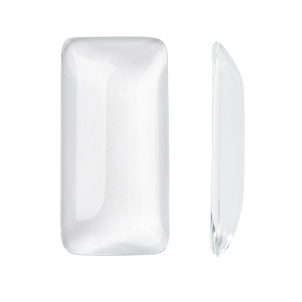 

PandaHall Transparent Rectangle Glass Cabochons,, Clear, 38x19x6.5mm Glass Rectangle Clear