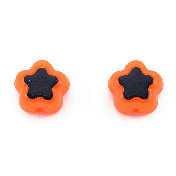 

PandaHall Plating Opaque Acrylic Beads, Metal Enlaced, Star, Coral, 9.5x10x5mm, Hole: 1.6mm, about 1850pcs/500g Acrylic Star Red