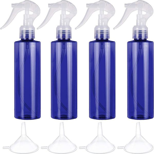 

PandaHall PET Plastic Trigger Spray Bottles, with Polypropylene(PP) Spray Head, Plastic Funnel Hopper and Chalkboard Sticker Labels, Blue...