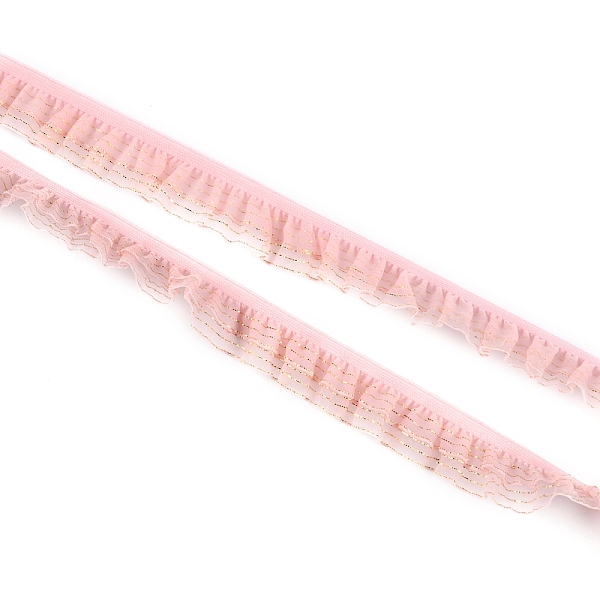 

PandaHall Double Tiers Pleated Chiffon Polyester Ribbons, Costume Accessories, Stripe Pattern, Pink, 3/4 inch(20mm), about 50yards/roll...