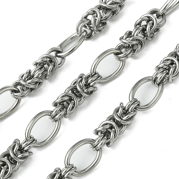 

PandaHall 304 Stainless Steel Chains, Unwelded, with Spool, Stainless Steel Color, 14x9.5x2mm 304 Stainless Steel