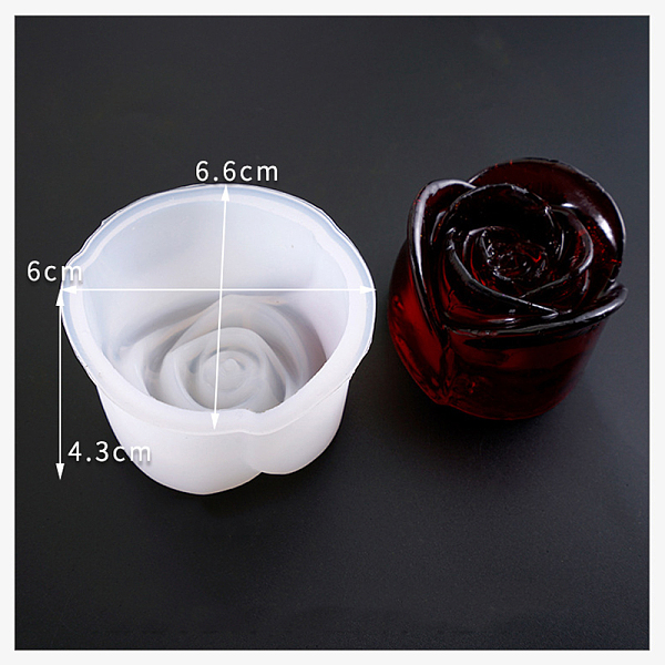 

PandaHall Silicone Molds, Resin Casting Molds, For UV Resin, Epoxy Resin Jewelry Making, Flower, White, 60x66x43mm Silicone Flower White
