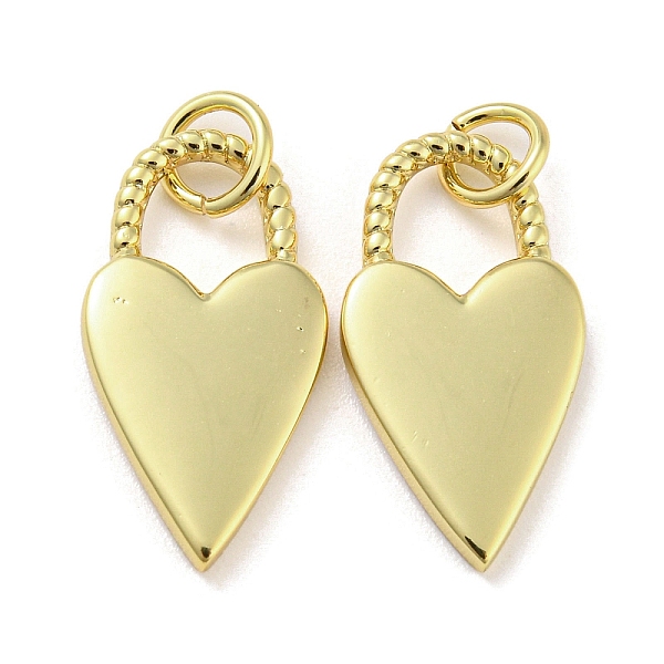

PandaHall Rack Plating Brass Pendants, Long-Lasting Plated, Cadmium Free & Lead Free, Heart Charm, Real 18K Gold Plated, 18.5x9.8x1.8mm...