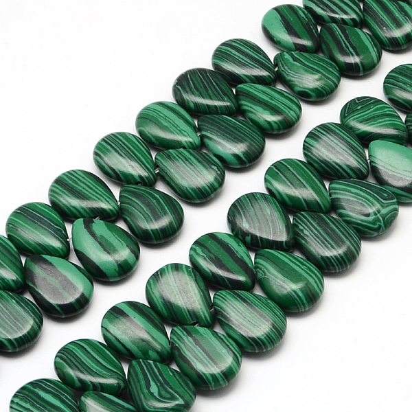 

PandaHall Teardrop Malachite Pendant Beads Strands, Top Drilled Beads, 18~19x13~14x6~7mm, Hole: 1mm, about 29pcs/strand, 7.87 inch Malachite...