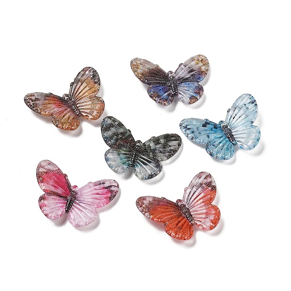 

PandaHall Transparent Acrylic Pendants, Butterfly, Mixed Color, 23x30x3.5mm, Hole: 1mm Acrylic Butterfly Multicolor