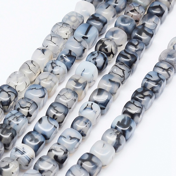 

PandaHall Natural Agate Beads Strands, Dyed & Heated, Cube, Light Steel Blue, 7~8x6.5~8x6.5~8mm, Hole: 1mm, about 53pcs/strand, 14.76 inch...