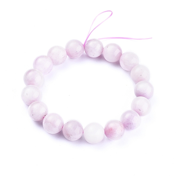 

PandaHall Natural Kunzite Stretch Beaded Bracelets, Round, 2 inch~2-1/8 inch(5.2~5.3cm), Bead: 11~13mm Kunzite