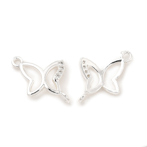 

PandaHall Rack Plating Brass Micro Pave Clear Cubic Zirconia Connector Charms, Long-Lasting Plated, Cadmium Free & Lead Free, Butterfly...