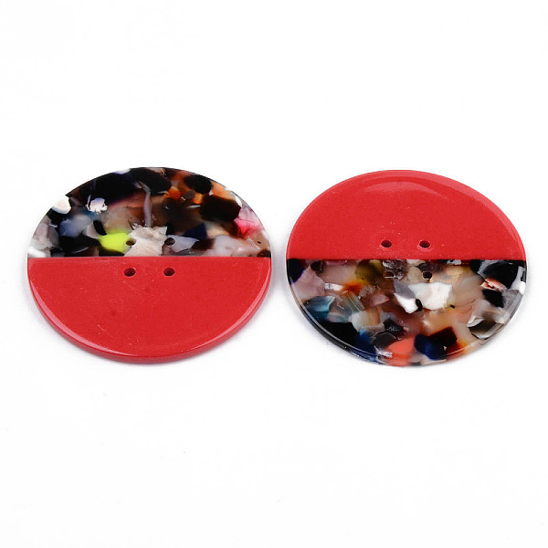 

PandaHall 4-Hole Cellulose Acetate(Resin) Buttons, Flat Round, Red, 45x3mm, Hole: 1.8mm Cellulose Acetate Flat Round Red