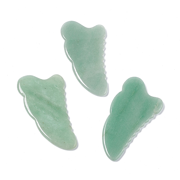PandaHall Natural Green Aventurine Gua Sha Boards, Scraping Massage Tools, Gua Sha Tool for Facial Body Relief, 115x60x7mm Green Aventurine...