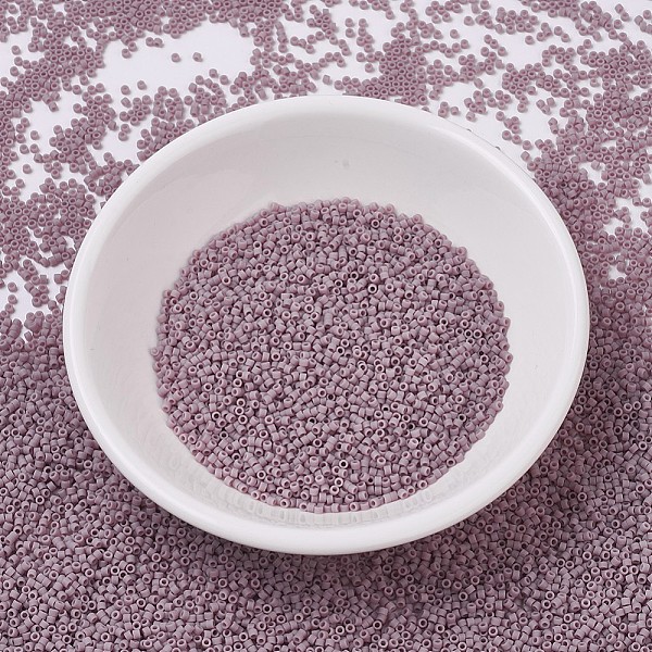 

PandaHall MIYUKI Delica Beads, Cylinder, Japanese Seed Beads, 11/0, (DB0758) Matte Opaque Mauve, 1.3x1.6mm, Hole: 0.8mm, about 10000pcs/bag..., Purple