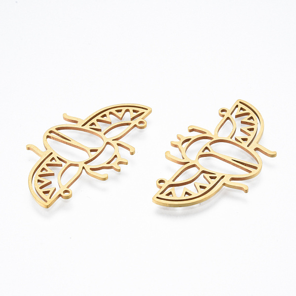 

PandaHall 201 Stainless Steel Pendants, Cicada, Real 18K Gold Plated, 22x38.5x1mm, Hole: 1.4mm 201 Stainless Steel Other Animal